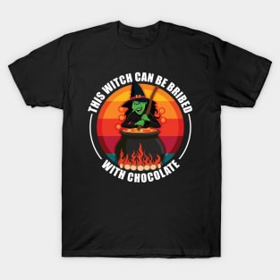 This Witch Can Be Bribed With Chocolate Halloween T-Shirt